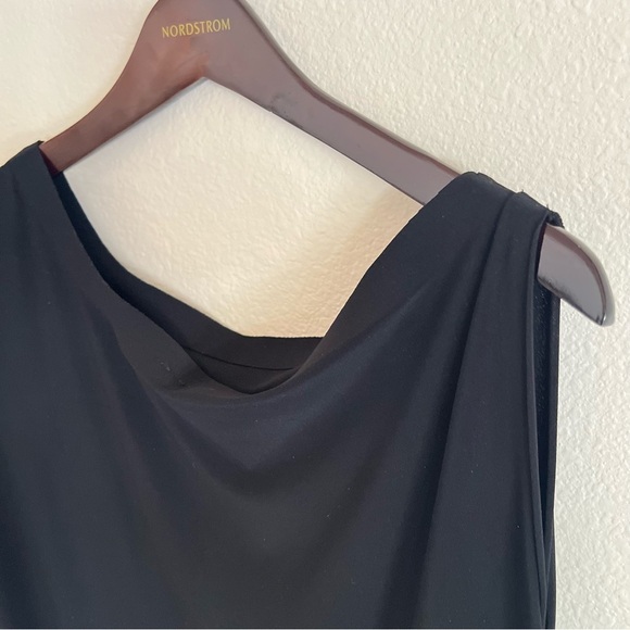 Norma Kamali Drop Shoulder Sheath Dress, black, stretchy jersey, size S - Picture 5 of 12